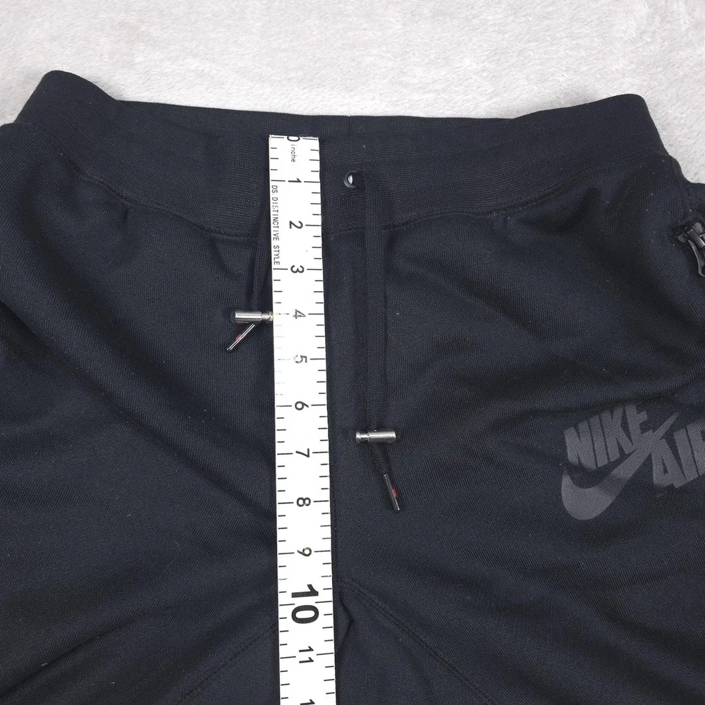 Nike Sweatpants‎ Mens Small Black Air Fleece Joggers Zip Pocket Tapered Gym Run